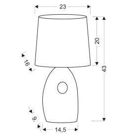 HIERRO LAMPA GABINETOWA 1X60W E27 ZŁOTA