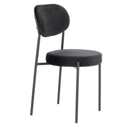 Krzesło czarne Camile Velvet