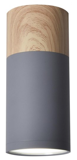 Lampa sufitowa szaro-drewniana 6,8x15cm Tuba Candellux 2284279