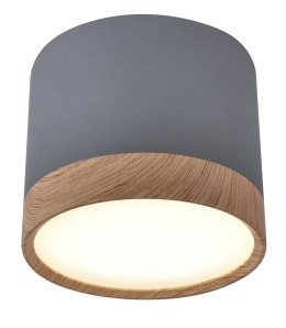 Lampa sufitowa szaro-drewniana 8,8x7,5cm Tuba Candellux 2275925