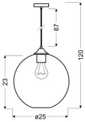 ZWIS EDISON 25 1X60W E27 BRĄZOWY