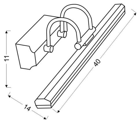 Kinkiet Chrom efekt zamrożonych bąbelków Candellux Gizel 7W LED 4000K