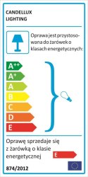 LAMPA SUFITOWA CANDELLUX WYPRZEDAŻ 10-74068 NOVA PLAFON (31X25) R7S 1X60W SAT NIKIEL ŚRUBKA