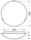 LAMPA SUFITOWA CANDELLUX WYPRZEDAŻ 13-11698 IZIS PLAFON 30 1X60W E27 CZERWONO-ZŁOTY