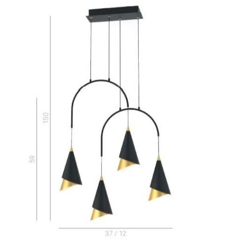 Lampa wisząca RAALTO PND-433128-4 Italux