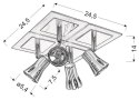 LAMPA SUFITOWA CANDELLUX WYPRZEDAŻ 98-81691 MODENO PLAFON 4X50W GU10