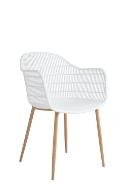 Krzesło Becker białe/naturalne