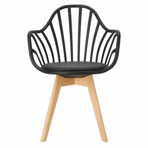 Krzesło Sirena z podłokietnikami czarne