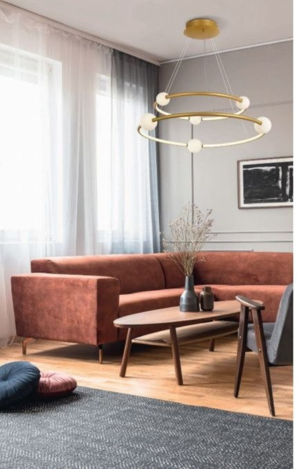 Lampa wisząca Lozanna PND-20112035-2A-GD Italux