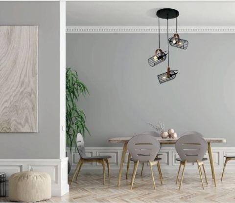 Lampa wisząca ANTOIN PND-2445-3-BK Italux