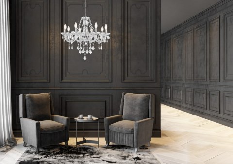 Lampa Cristallo 8 wisząca kryształ duża glamour