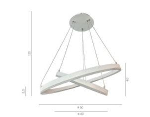 Lampa wisząca JOVITA 5239-874RP-WH-3