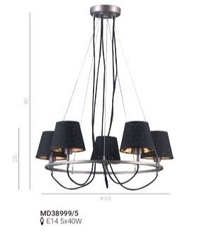 Lampa wisząca TERRY MD38999/5 Italux