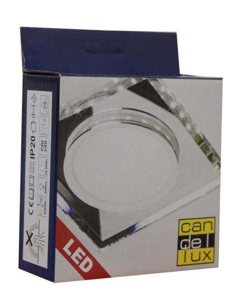 Oprawa stropowa oczko Candellux SSP-22 CH/TR+WH 8W LED 230V RING LED BIAŁY