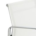 Fotel biurowy biała tkanina