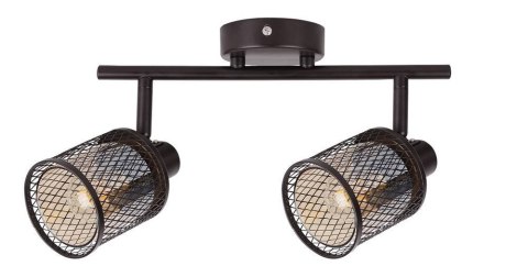 Lampa sufitowa kawowe złoto klosz bursztyn 2x40W Canabera Candellux 92-81766