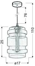 Lampa sufitowa szklana bursztynowa Decorado Candellux 31-36643