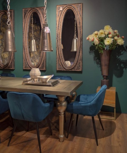 Krzesło tapicerowane niebieskie PICADO_Aluro