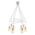 Lampa wisząca biała matowa 8x40W dwuobwodowa E27 Alto Candellux 38-70944