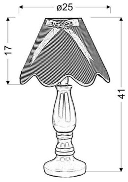 Lampka stołowa nocna ceramiczna żółto-fioletowa 60W E27 Lola Candellux 41-84378