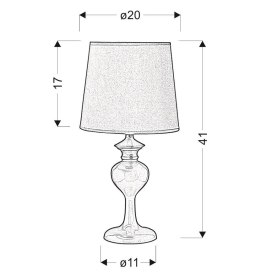 Lampka stołowa nocna pomarańczowa E14 40W Berkane Candellux 41-11718