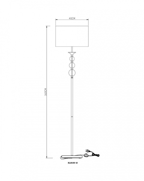 LAMPA PODŁOGOWA CZARNA REA II RLL93163-1B
