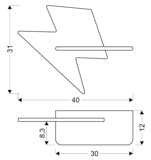 Kinkiet LED 5W dla dziecka żółta błyskawica Lightning Candellux 21-75604