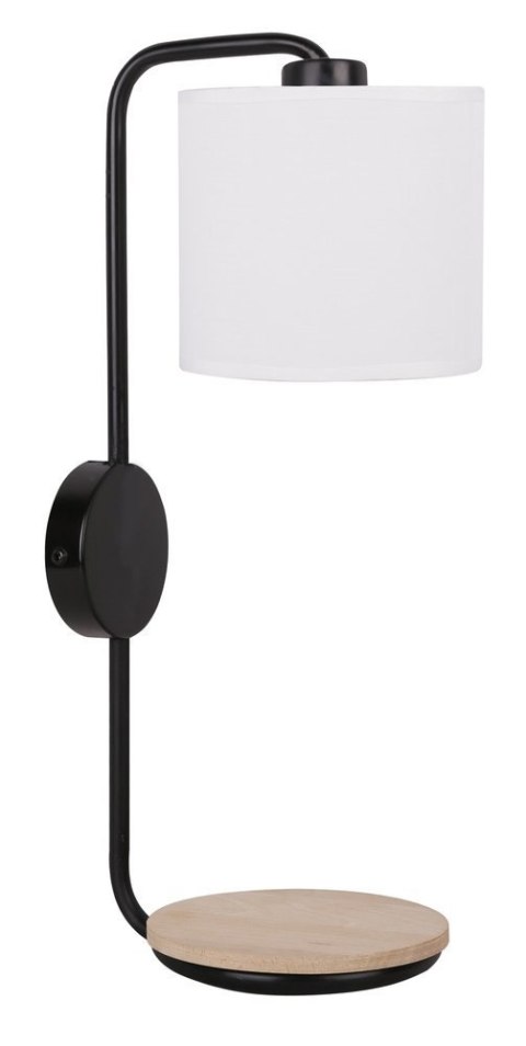 Kinkiet czarny lampa ścienna z półką 40W E14 Alpine Candellux 21-76694