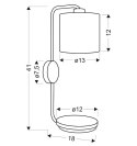 Kinkiet czarny lampa ścienna z półką 40W E14 Alpine Candellux 21-76694