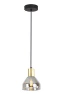 Lampa wisząca czarna/złota szklany klosz Gregory Candellux 31-51622