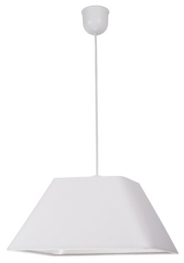 Lampa wisząca biała abażur z tkaniny 60W E27 Robin Candellux 31-57518