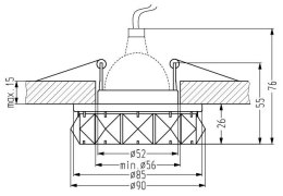 Oprawa stropowa okrągła szklana kryształ MR16 50W SK-83 Candellux 2232652