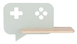 Kinkiet LED 5W dla dziecka miętowy z półką Console Candellux 21-75680