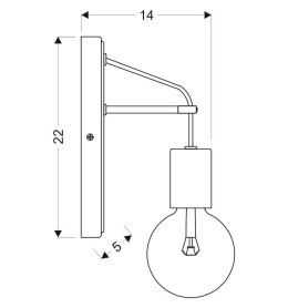 Kinkiet biały matowy lampa ścienna oprawka 40W E27 Alto Candellux 21-70883