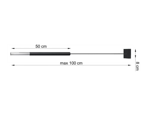 Lampa wisząca MOZAICA 1 czarny/chrom