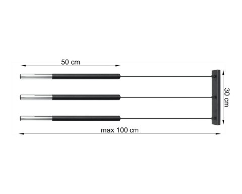 Lampa wisząca MOZAICA 3L czarny/chrom