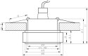 Oprawa stropowa bezbarwna kwadratowa szklana MR16 50W SK-82 Candellux 2227399