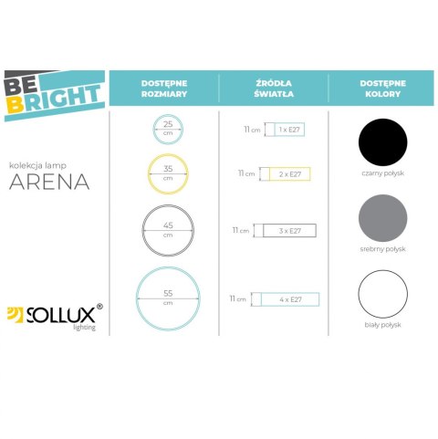 Plafon ARENA 55 czarny