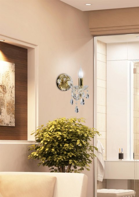 LAMPA ŚCIENNA KINKIET CANDELLUX MARIA TERESA 21-95742 E14 ZŁOTY