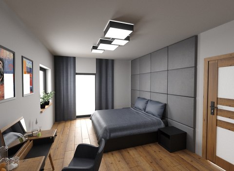 Plafon HORUS 55 czarny