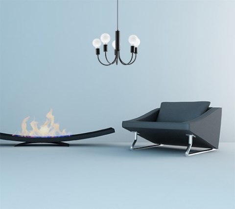 Żyrandol PICCOLO 5 czarny